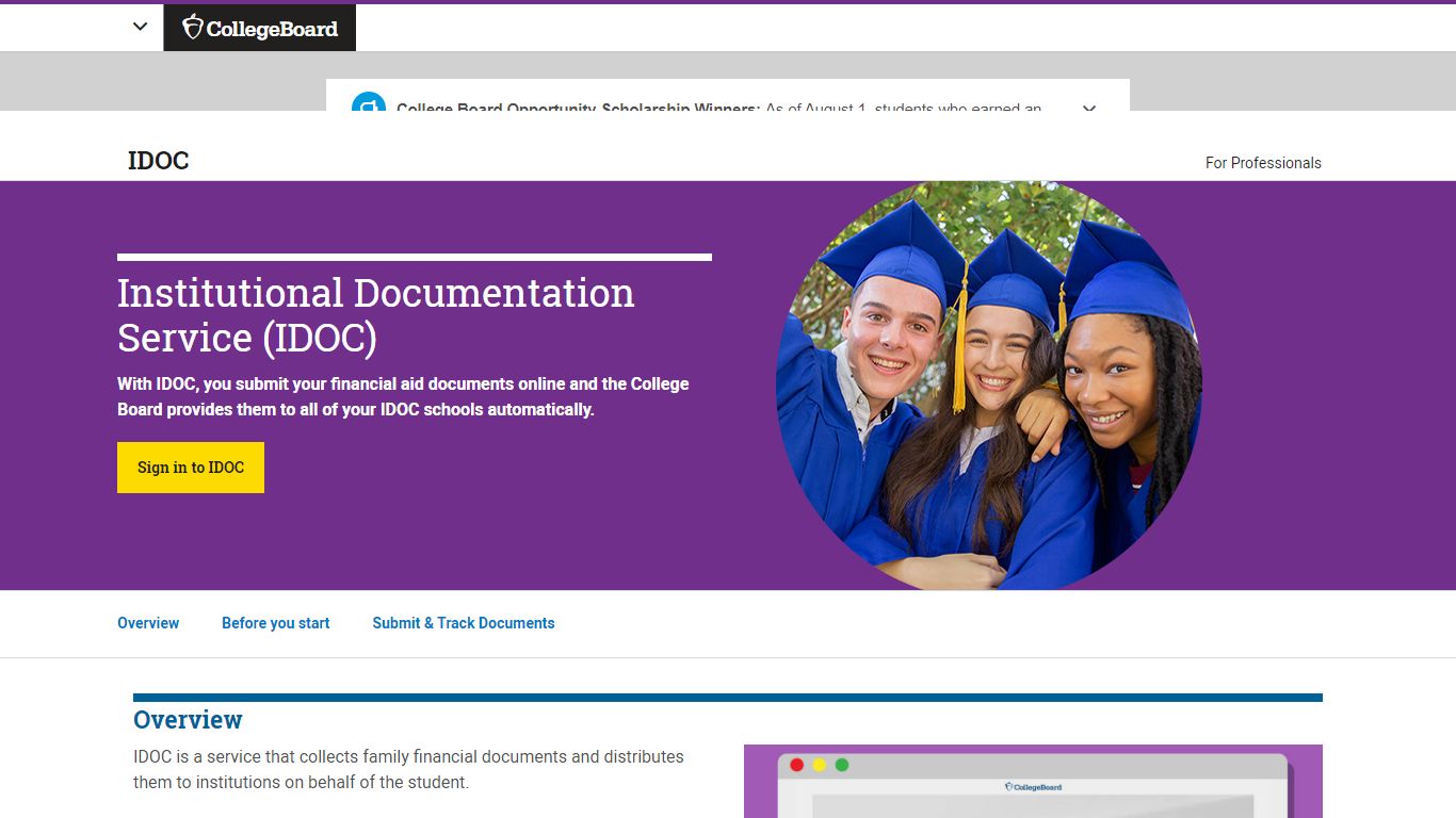 IDOC: Institutional Documentation Service - College Board